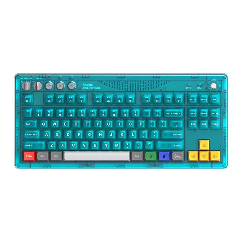 8BitDo Retro 87 Keyboard - Clear Blue