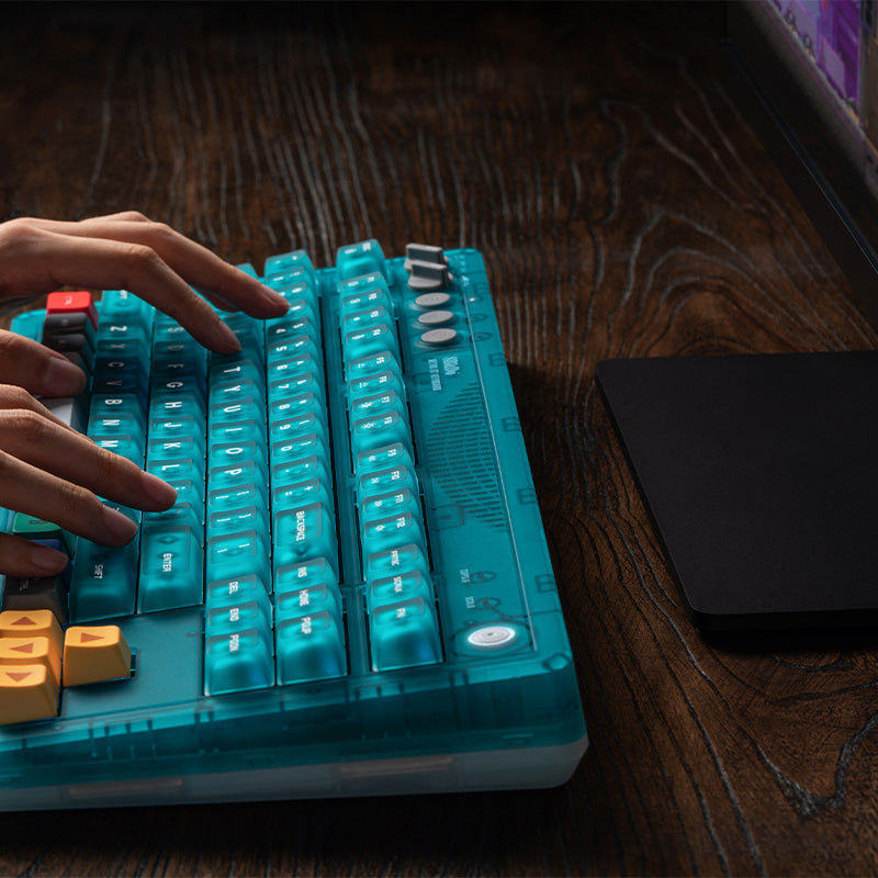 8BitDo Retro 87 Keyboard - Clear Blue