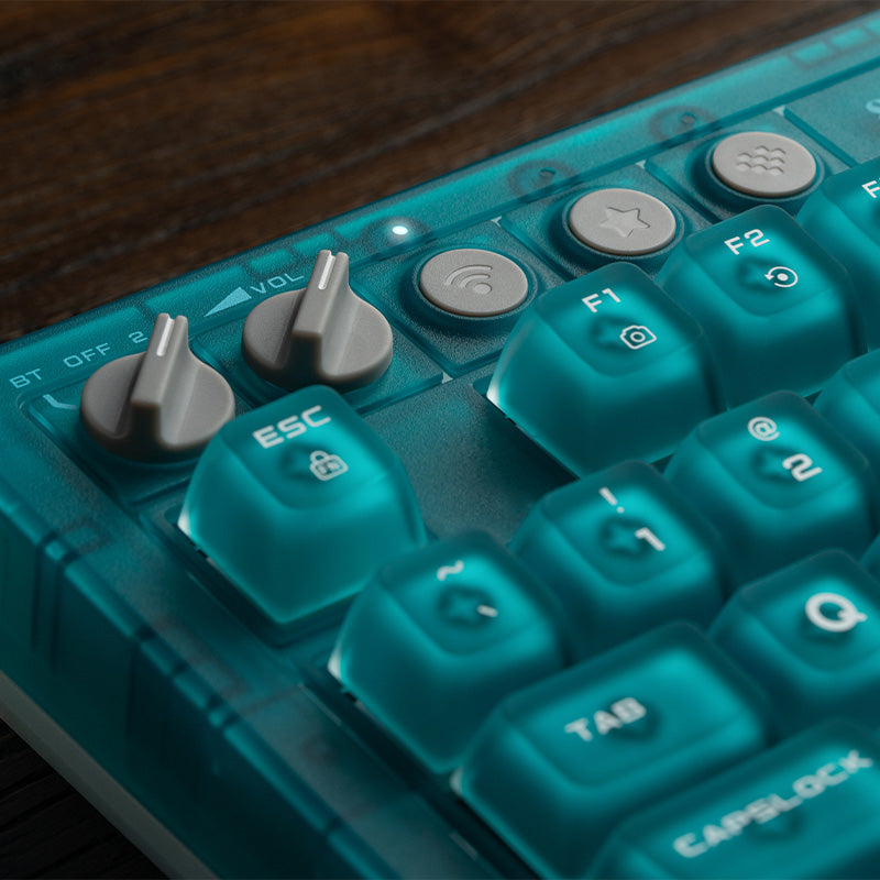 8BitDo Retro 87 Keyboard - Clear Blue