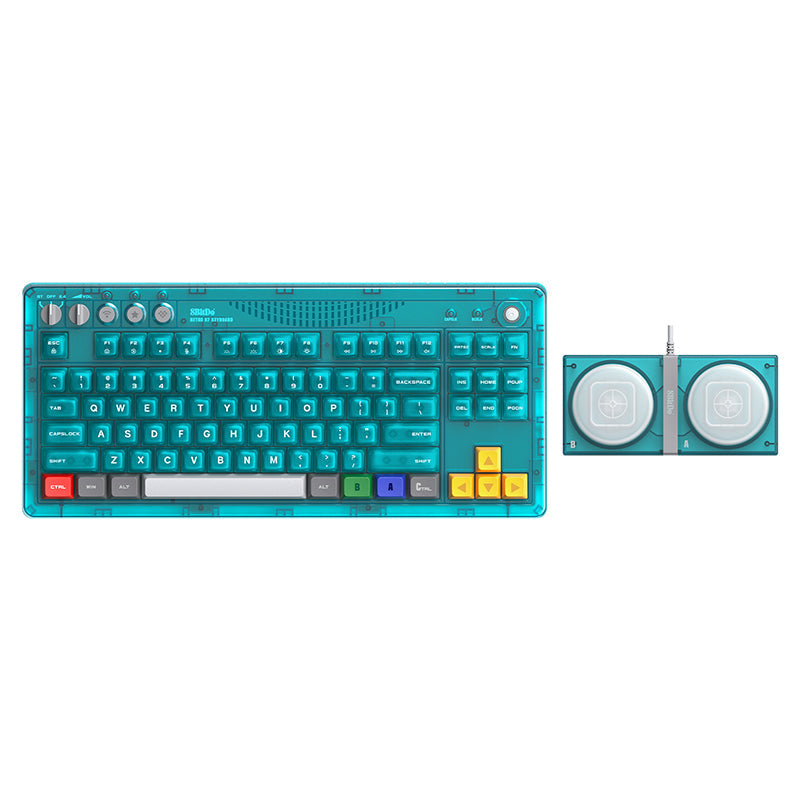 8BitDo Retro 87 Keyboard - Clear Blue