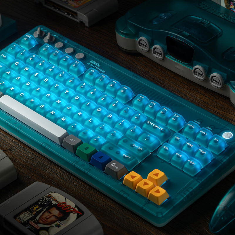 8BitDo Retro 87 Keyboard - Clear Blue